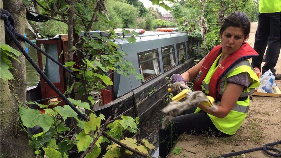 Volunteers cleaned up the stretch of River Aire from the Royal Armouries to Knostrop Quay