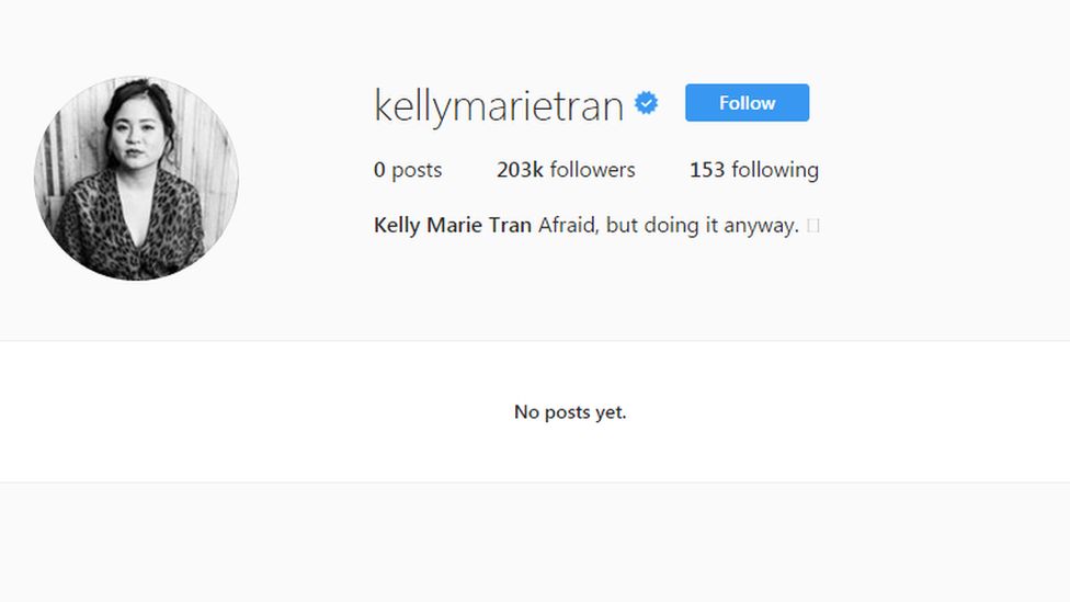 Screenshot of Kelly Marie Tran's Instagram page