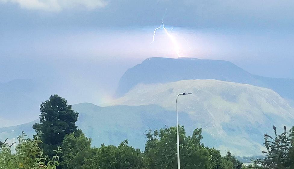 Lightning strike on Ben Nevis