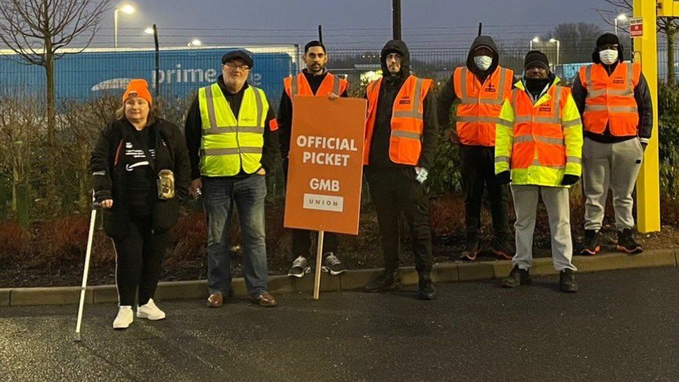 Striking Amazon workers