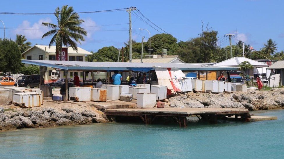 The main harbour at Nuku'alofa