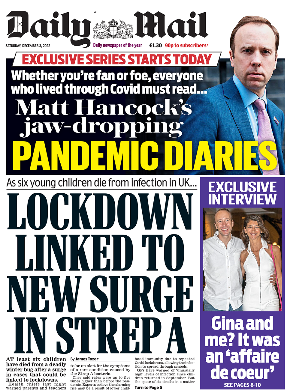 Strep A warnings and Matt Hancock's diaries BBC News