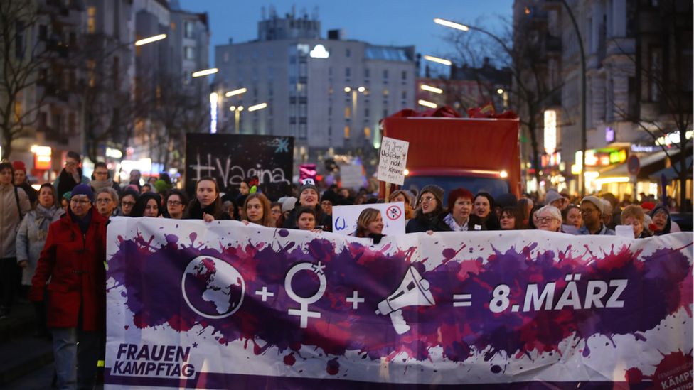 International Women's Day march, Berlin, 2018