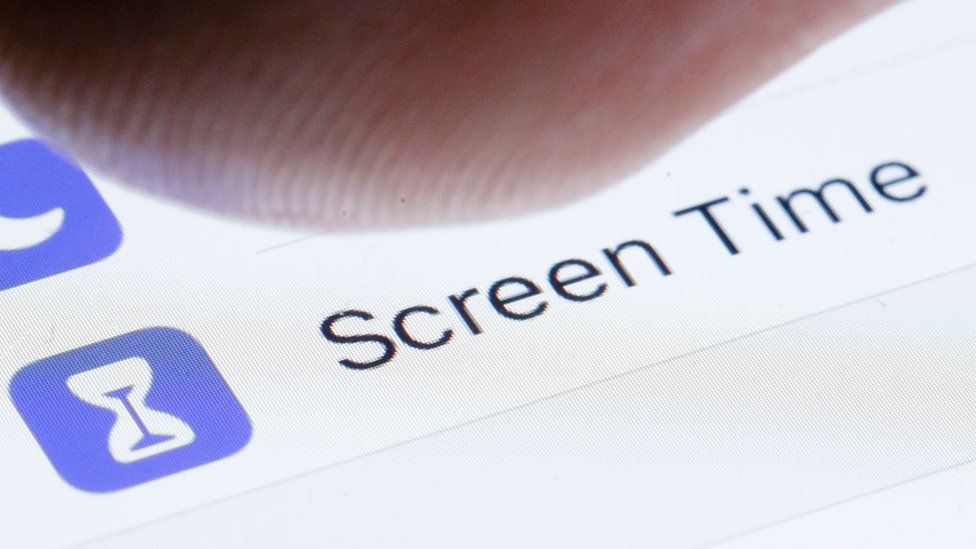 Apple's Screen Time tool for iOS devices shown on a screen