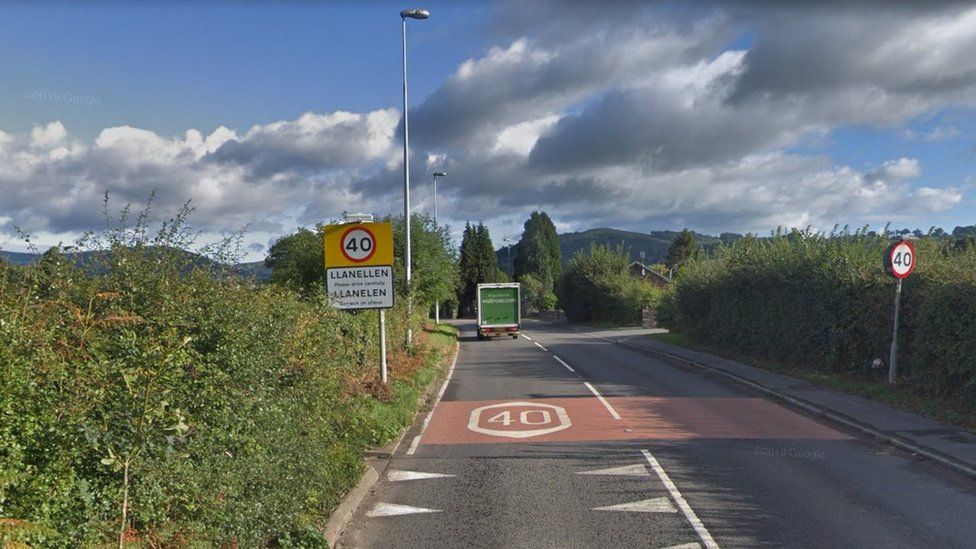 Llanellen sign, Monmouthshire