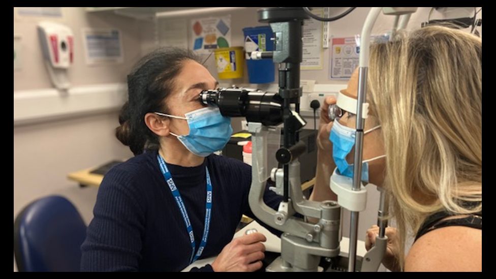 Neuro-opthalmologist Dr Denise Atan carried out examination at Bristol Eye Hospital