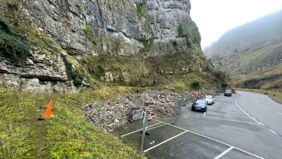 The parking spaces near the cheddar gorge