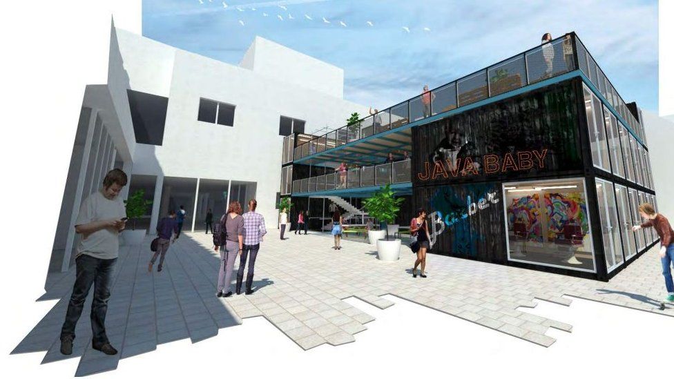 Reading shipping container market plan gets green light - BBC News