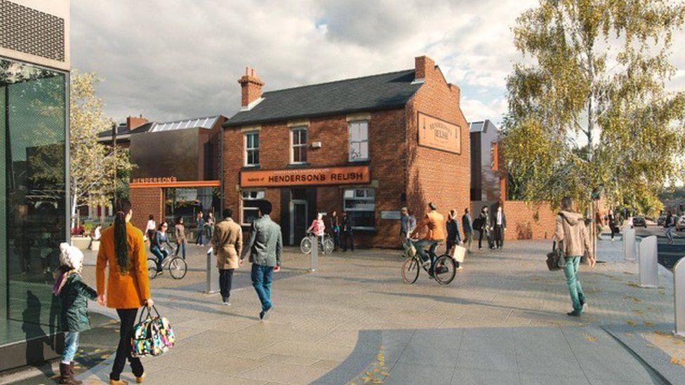 Artist impression of the Henderson's Relish factory pub could look