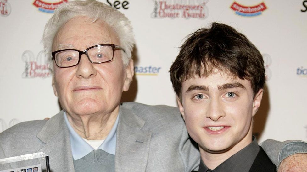 Sir Peter Shaffer with Daniel Radcliffe in 2008