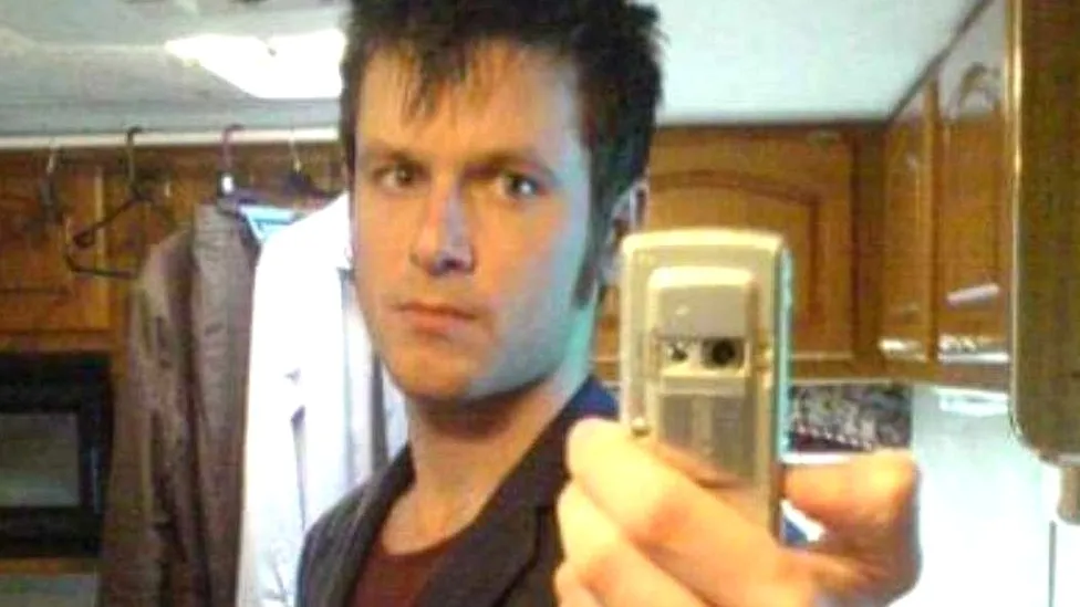 Colum Sanson-Regan with a dressing room selfie in the doctor's suit before his starring role in 2007.