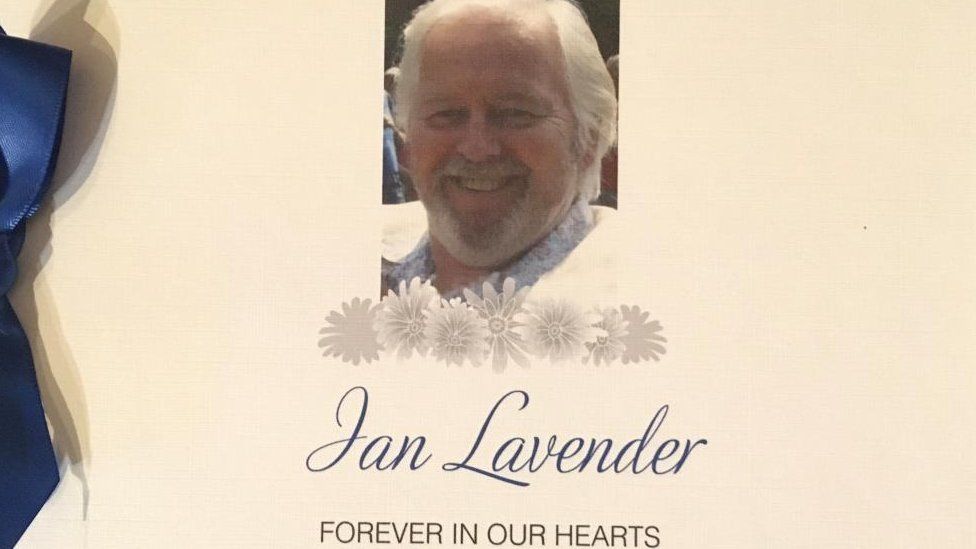 Photograph of Ian Lavender book of condolence