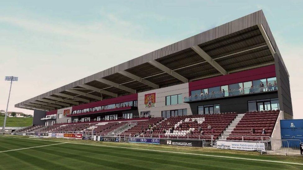 Northampton Town Plans for unfinished East Stand revealed BBC News