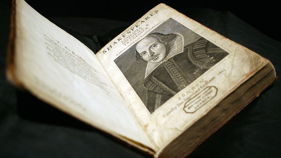First Folio edition of William Shakespeare's plays