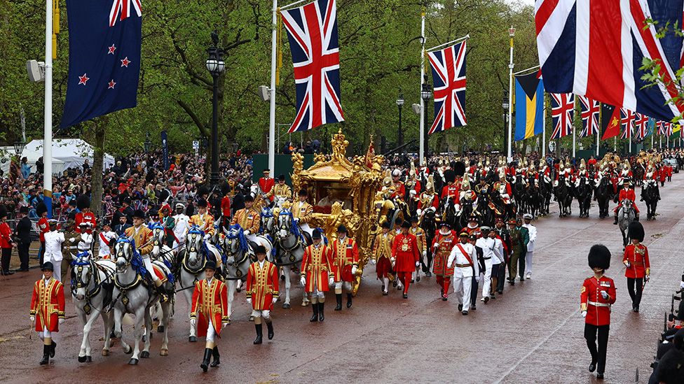 The Gold State Coach in Coronation Procession