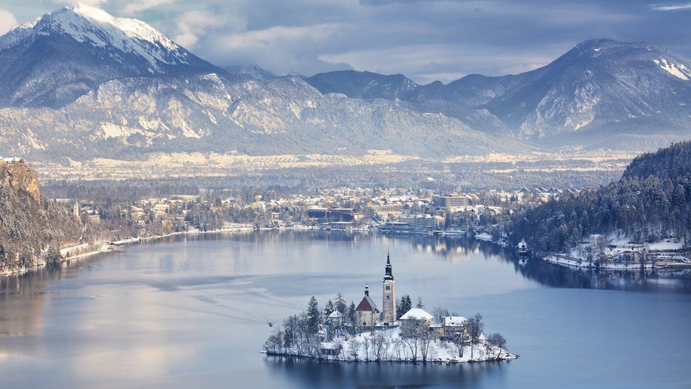 Image shows Bled in Slovenia