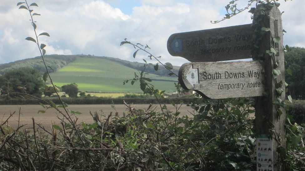 signs for the South Downs Way