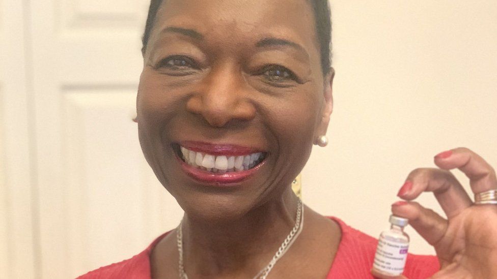 Baroness Benjamin posted an image of her with a vaccine dose on Twitter