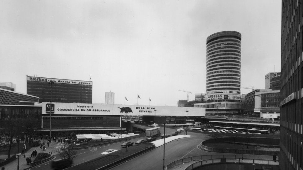 The original Bull Ring Centre in Birmingham was built in 1964