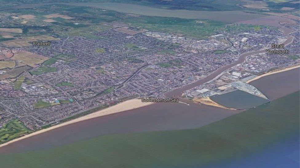 Aerial image of coastline