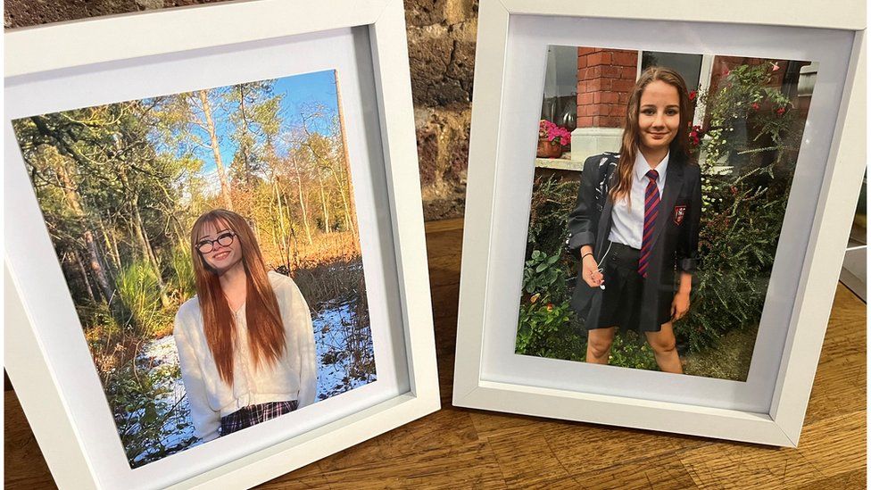 Photos of Brianna Ghey (l) and Molly Russell (r)