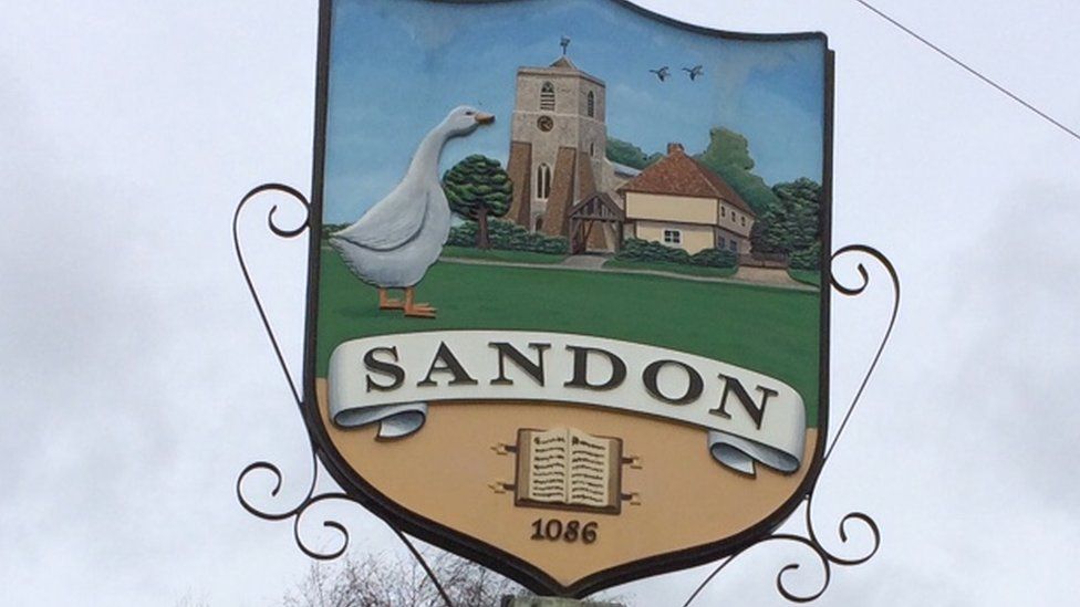 Sandon village sign