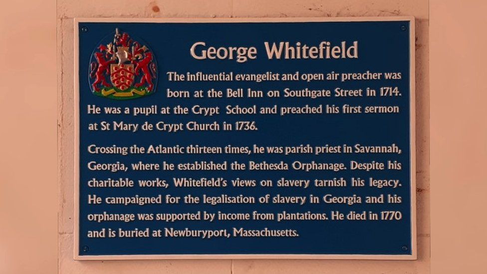 blue plaque for george whitefield