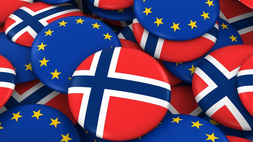 Norway and EU flags