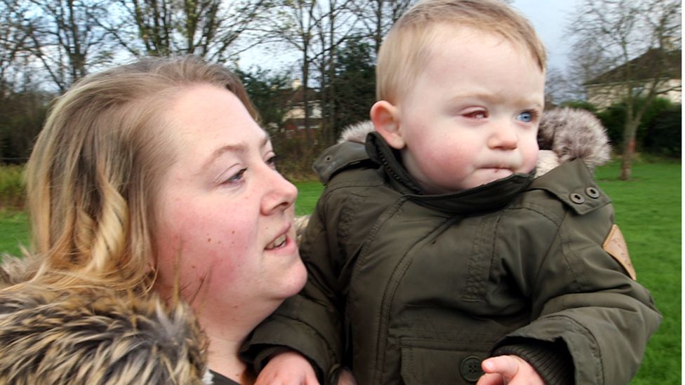 Amy Roberts and Oscar Webb without his eye