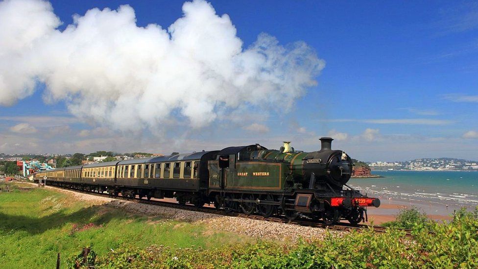 A steam train in Devon