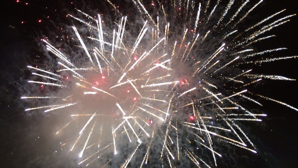Fireworks display in Hull