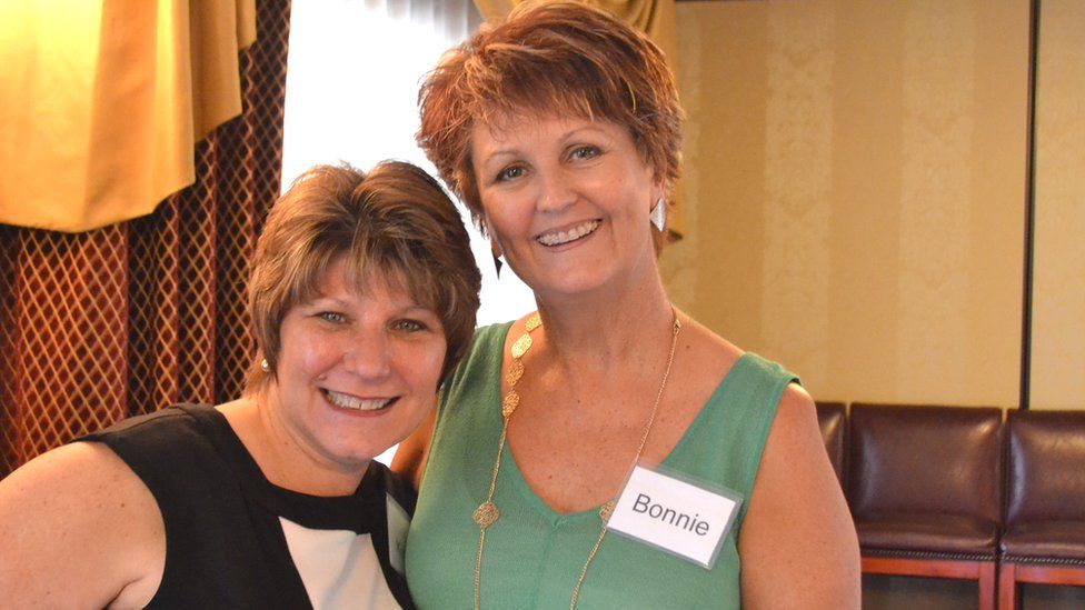 Kathy Murray (left) with her friend Bonnie