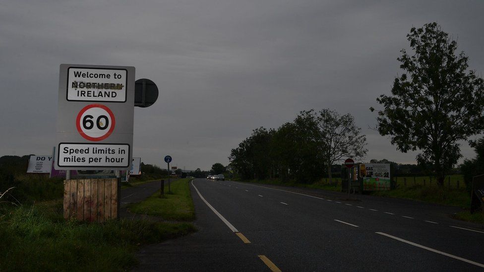 Border road County Londonderry in September 2020