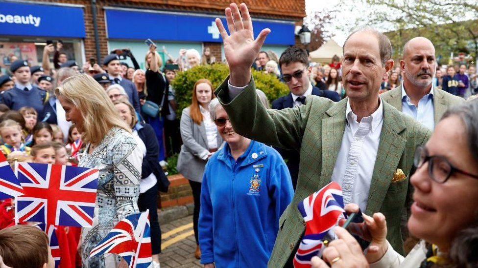 The Duke and Duchess of Edinburgh attending the Coronation Big Lunch in Cranleigh, Surrey