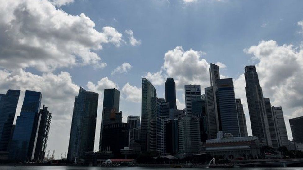 Singapore's financial business district 2018