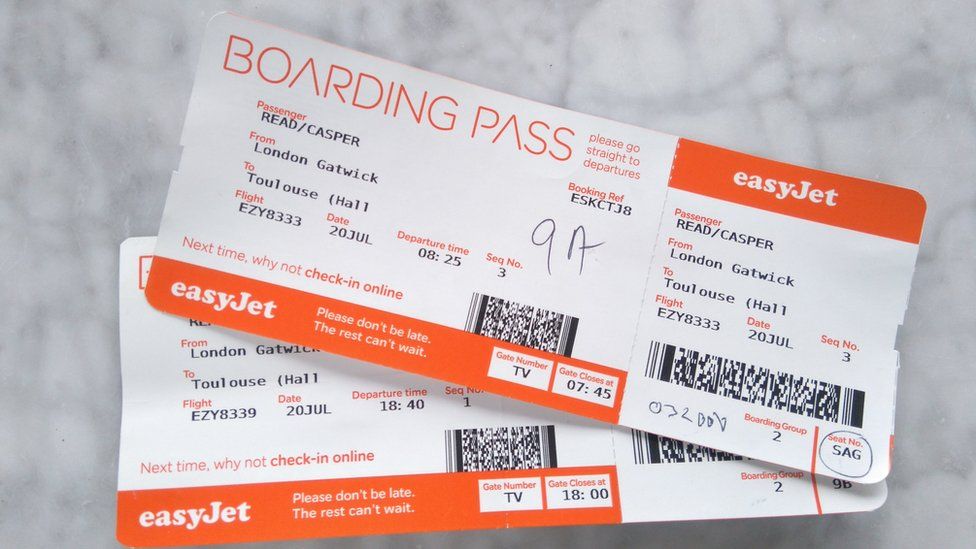 Casper Read's boarding passes