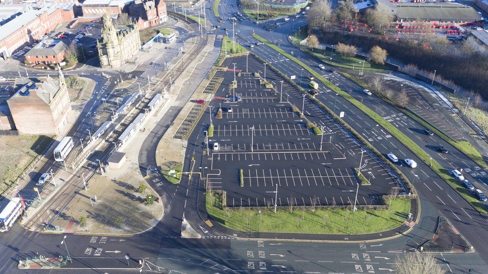 An aerial view of the site in Oldham Mumps to be redeveloped