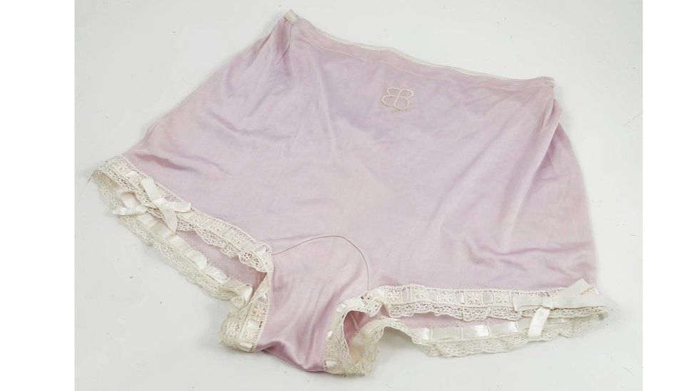 The lilac underwear which once belonged to Eva Braun