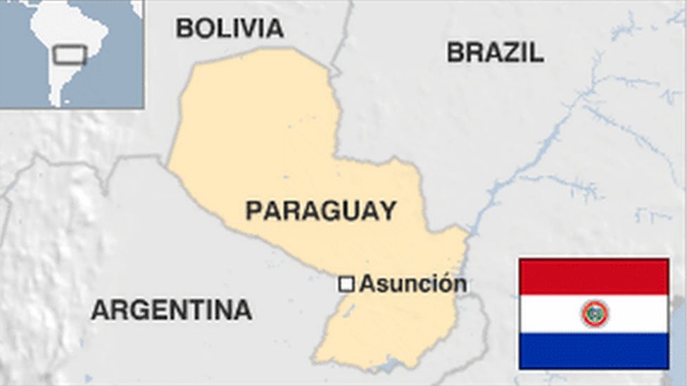  128590002 Paraguay Map 