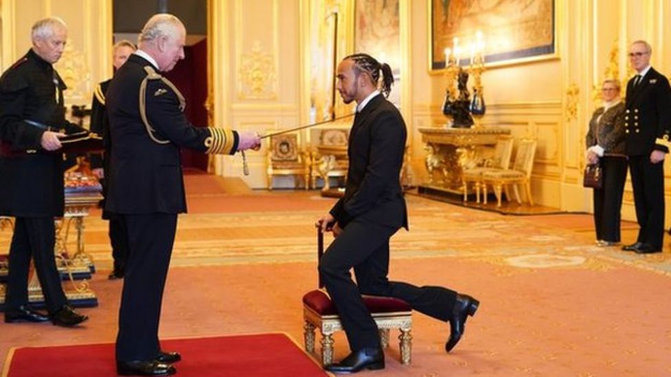 Sir Lewis Hamilton Formula 1 driver knighted at Windsor Castle BBC