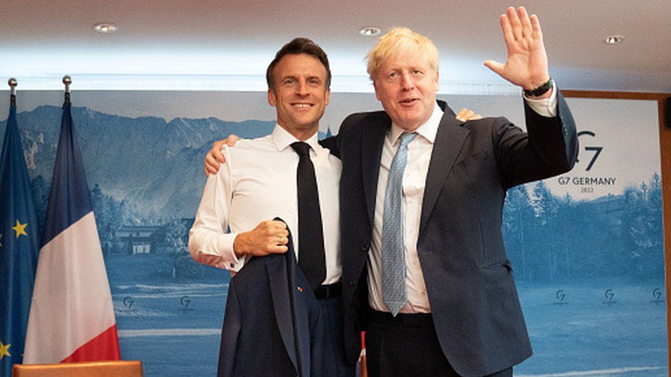 Prime Minister Boris Johnson and French President Emmanuel Macron