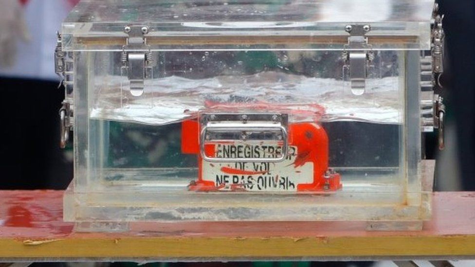 One of the Flight SJ182's two black boxes retrieved from the crash site. Photo: 12 January 2021