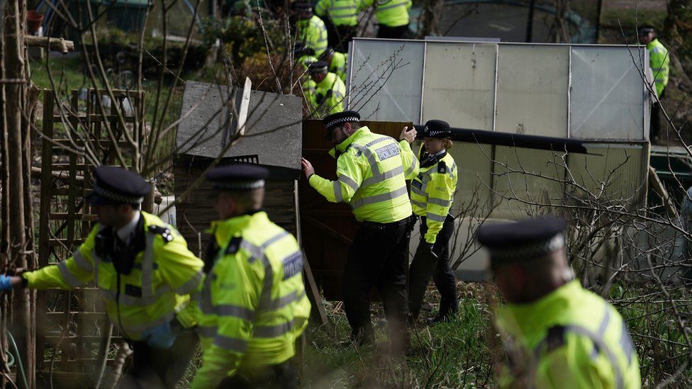 Police hunt  teams are seen successful  Roedale Valley Allotments, Brighton, connected  Tuesday