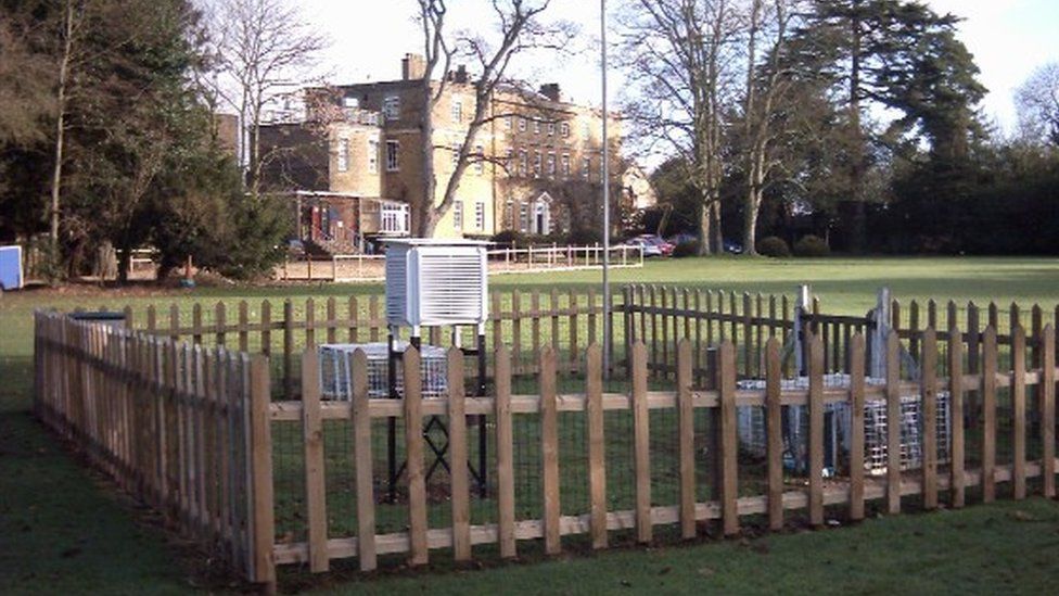 Weather and temperature monitoring equipment at Pitsford School