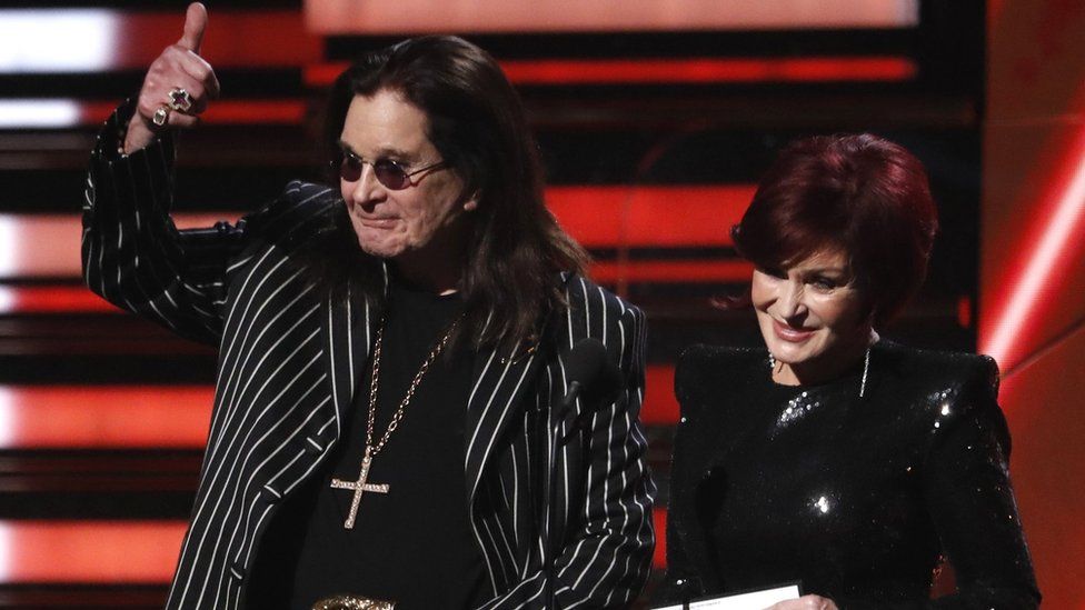 Ozzy and Sharon Osbourne presented at last month's Grammy Awards