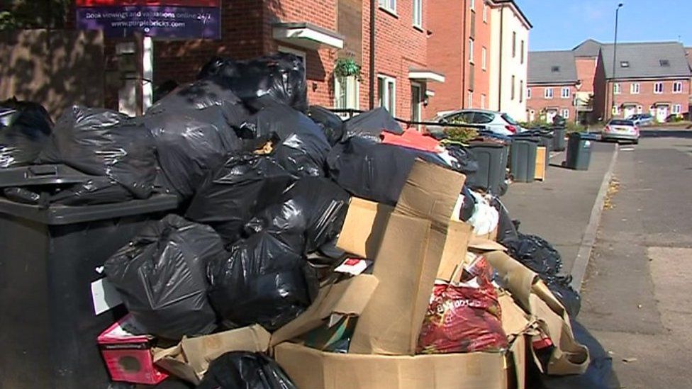 Rubbish bags in Birmingham
