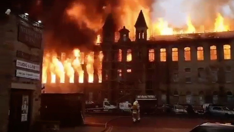 The fire in Keighley
