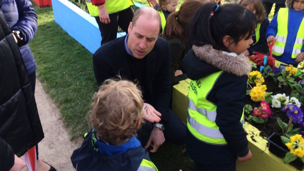 Prince William with two worms