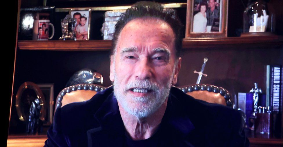 US actor Arnold Schwarzenegger at the Golden Globe Awards