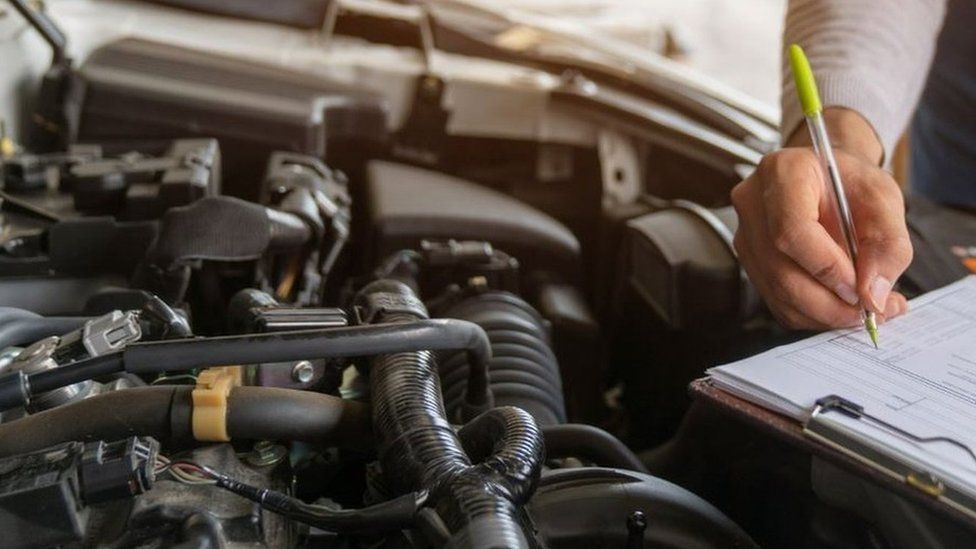 MoT test being carried out